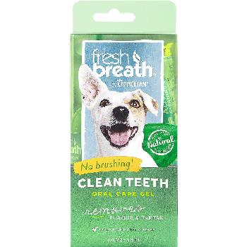 TropiClean Fresh Breath Clean Teeth Oral Care Gel, Plaque and Tartar Remover, 4 ounces
