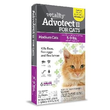 Vetality Advotect II for Cats, 5-9 lbs, 6 doses