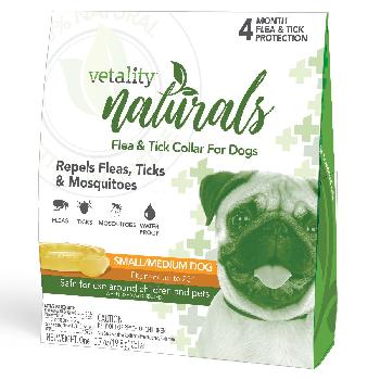 Vetality Naturals Flea & Tick Collar for Small & Medium Dogs up to 23" neck 1 ct