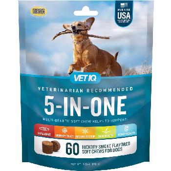 VetIQ 5-N-One Soft Chew Multivitamin for Dogs, 60 ct