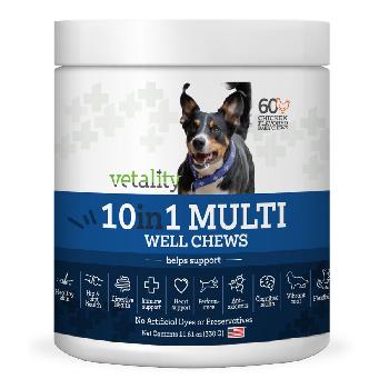 Vetality 10 in 1 Multi-Wellness Chewables for Dogs 60ct