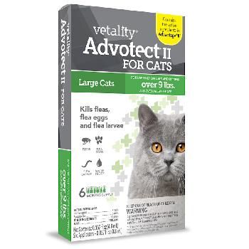Vetality Advotect II for Cats, Over 9 lbs, 6 doses