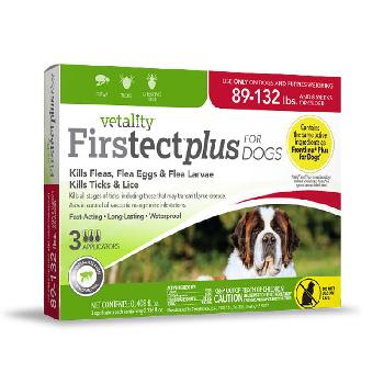 Vetality Firstect Plus for Dogs, 89-132 Pounds, 3 Doses