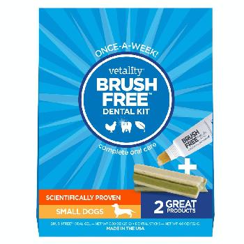 Vetality Brush Free Dental Kit for Small Dogs