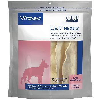 C.E.T. HEXtra Premium Oral Hygiene Chews for Large Dogs, 26-50 pounds, 30 count