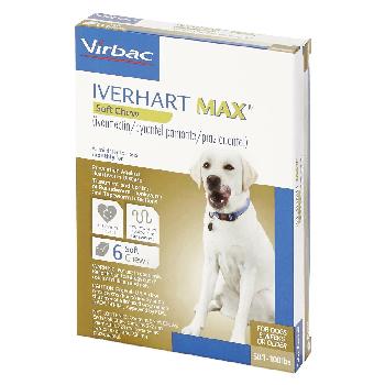 Iverhart Max Soft Chews for Dogs 50 to 100lbs, 6 Soft Chews(6-mos. supply)